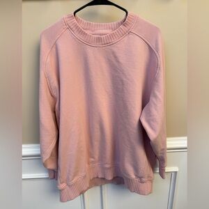 Aerie Soft Pink Crew Neck Sweater